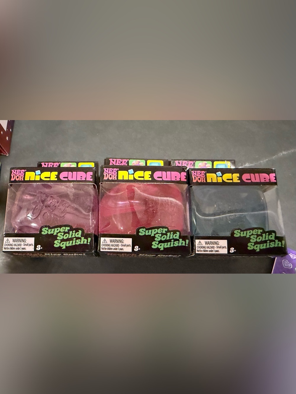 Nee Doh Nice Cube Super Solid Squish - Bundle of 3